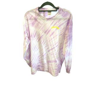 Victorias Secret Pink Long Sleeve Purple Tie Dye Tee Shirt woman’s Small